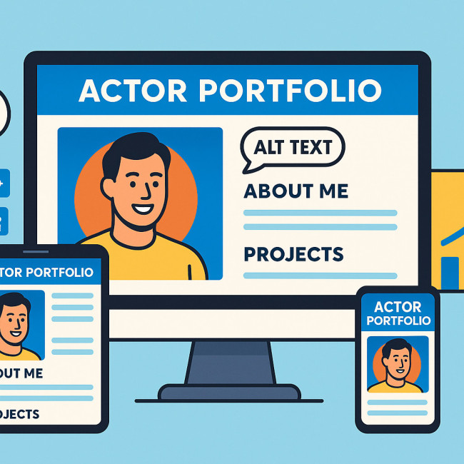 Illustration of accessible actor profile boosting SEO