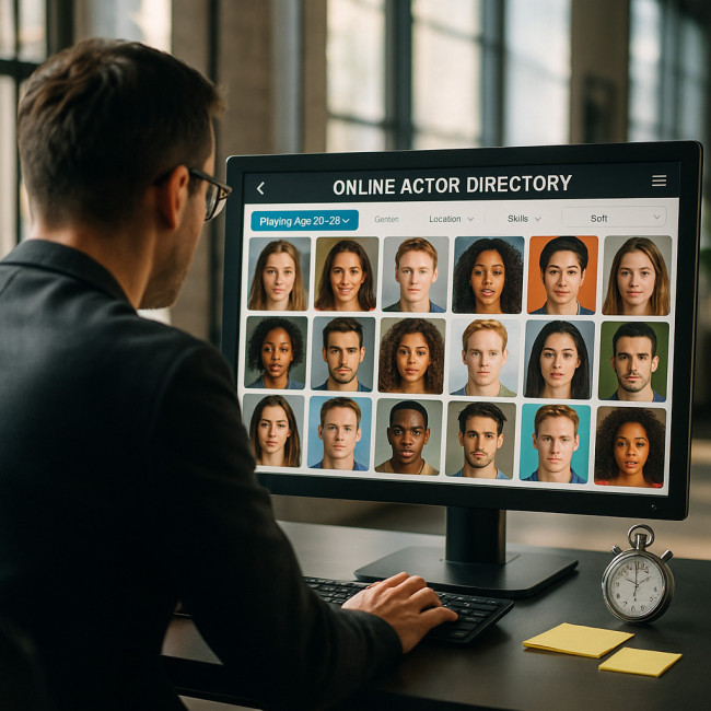 casting director browsing actor directory