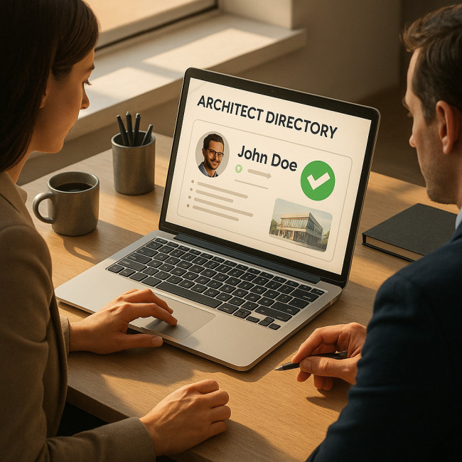 Recruiters viewing a verified architect profile