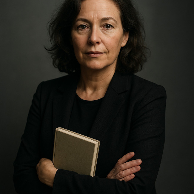 author headshot in studio lighting