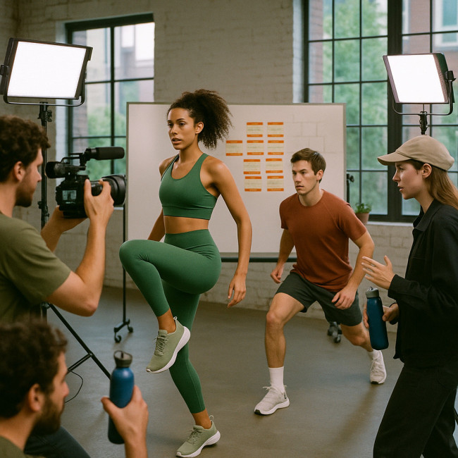 carbon neutral fashion shoot in studio