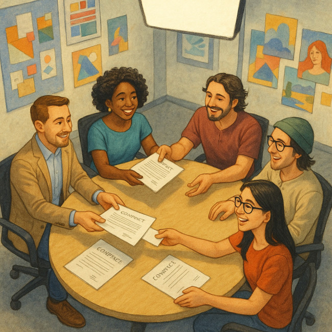 collaboration negotiation scene