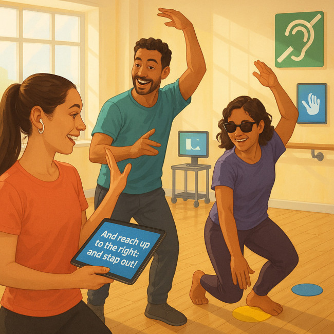 Blind and Deaf artists collaborating with accessible tech