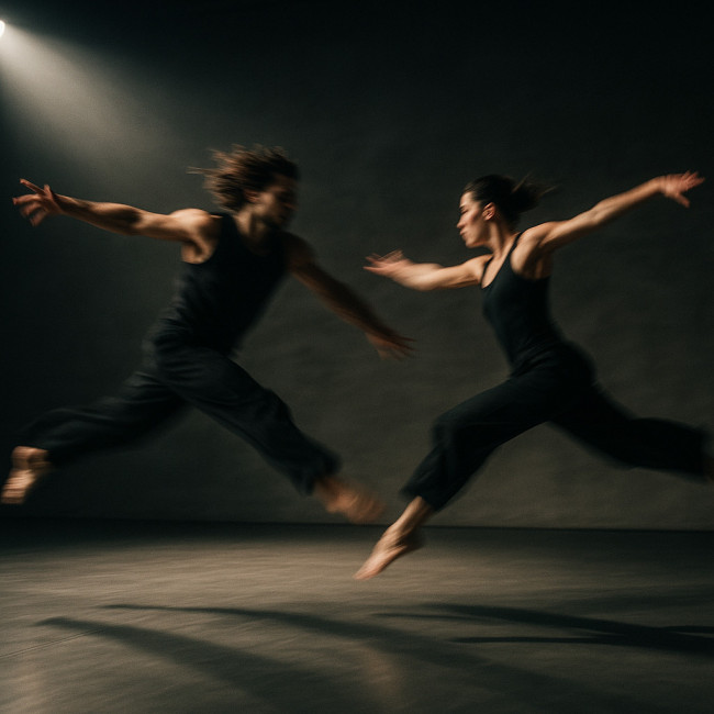 contemporary dancers performing on stage