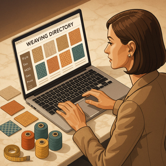 fashion recruiter using an online weaving directory with multiple filters