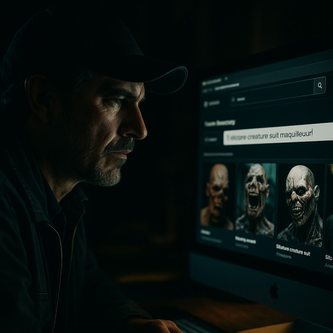 Genre film director searching SFX makeup artists online