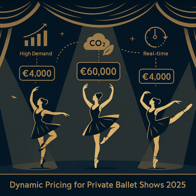 Illustration of fluctuating prices for a private ballet show