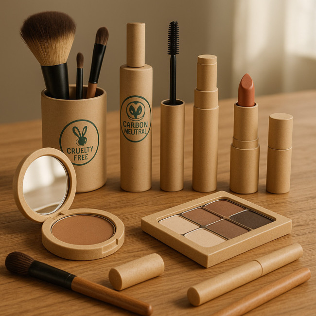 eco and social credentials in a makeup artist kit
