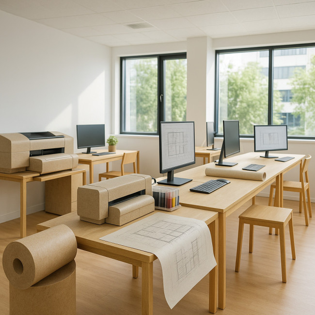 Eco-friendly drafting studio