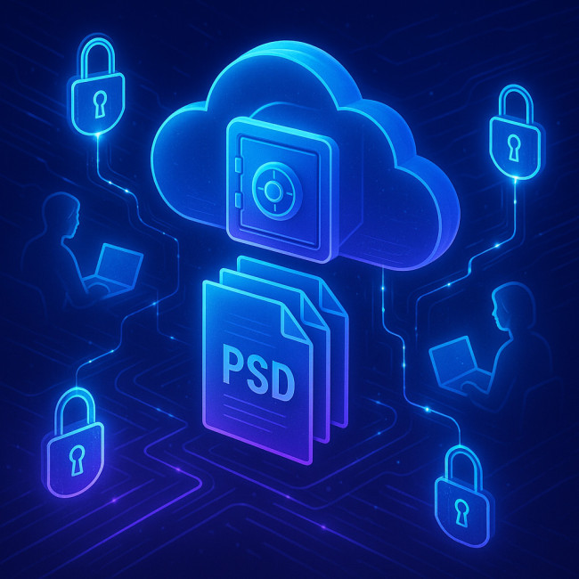 Encrypted cloud vault safeguarding source files