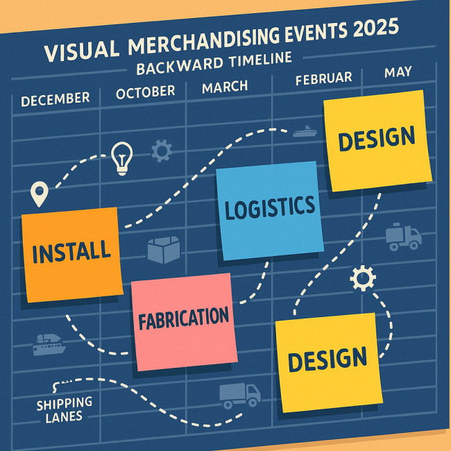 timeline planner for visual merchandising supply chain
