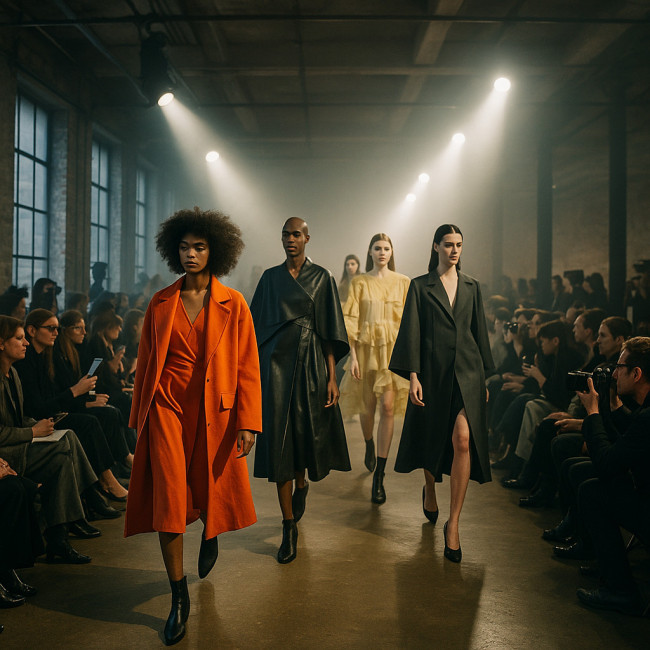 Emerging designer pop-up runway during fashion week fringe