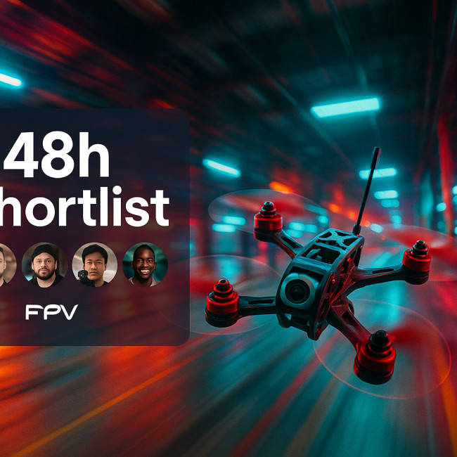 FPV drone and AI interface illustrating fast crew selection