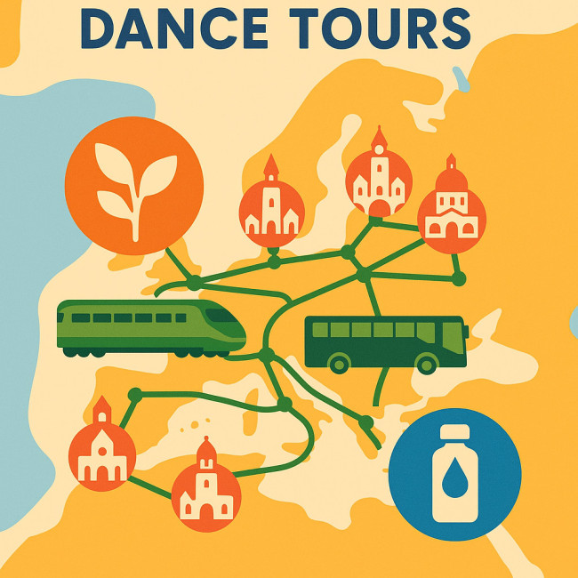 Infographic on greener dance tour savings