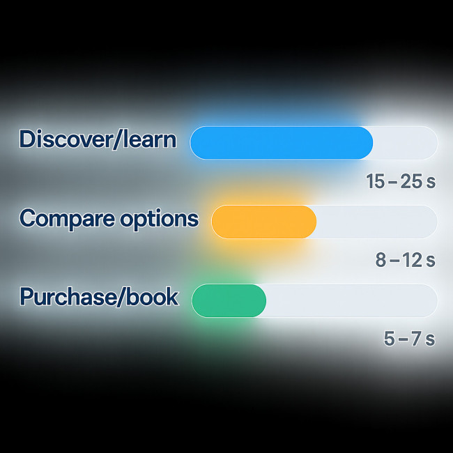 Infographic showing recommended hero video lengths