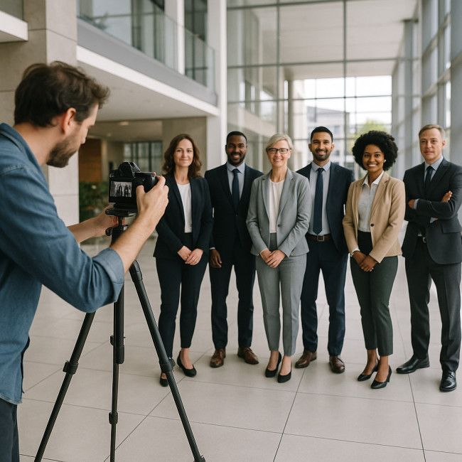 leadership team portrait photo shoot