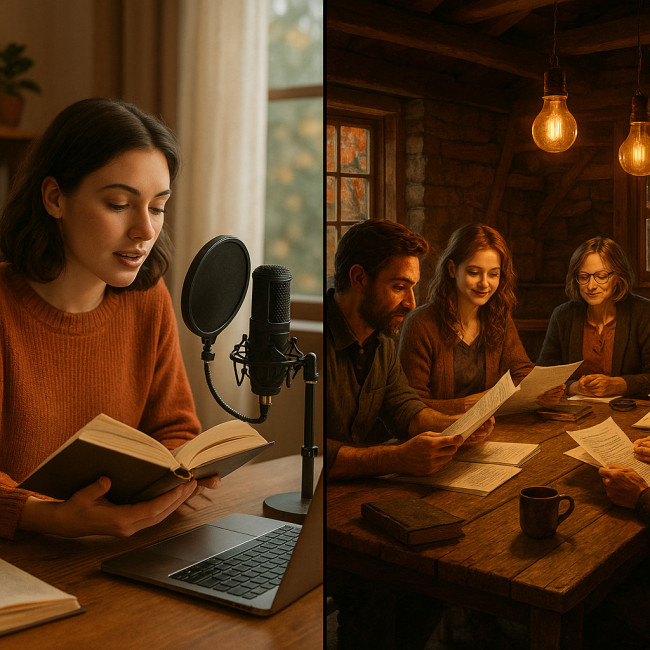 Hybrid author events: virtual reading and intimate retreat