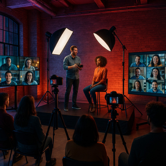photographer demo streamed to hybrid audience