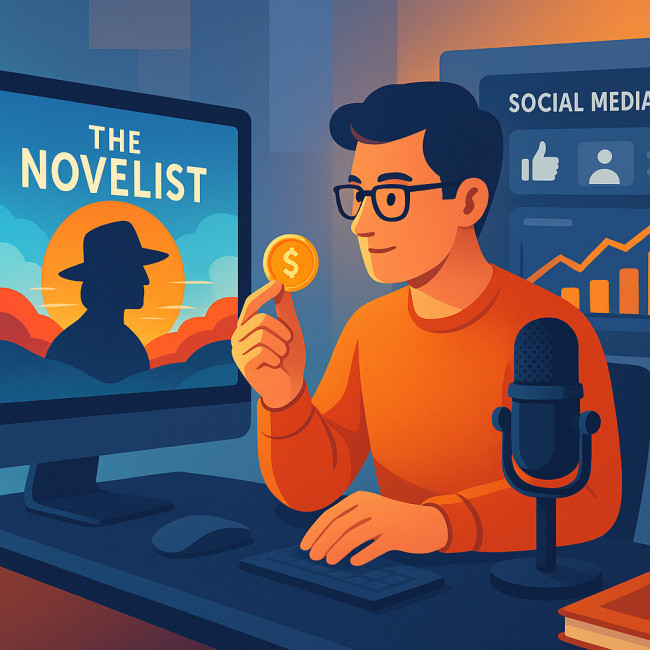Indie author reinvesting option money into marketing assets