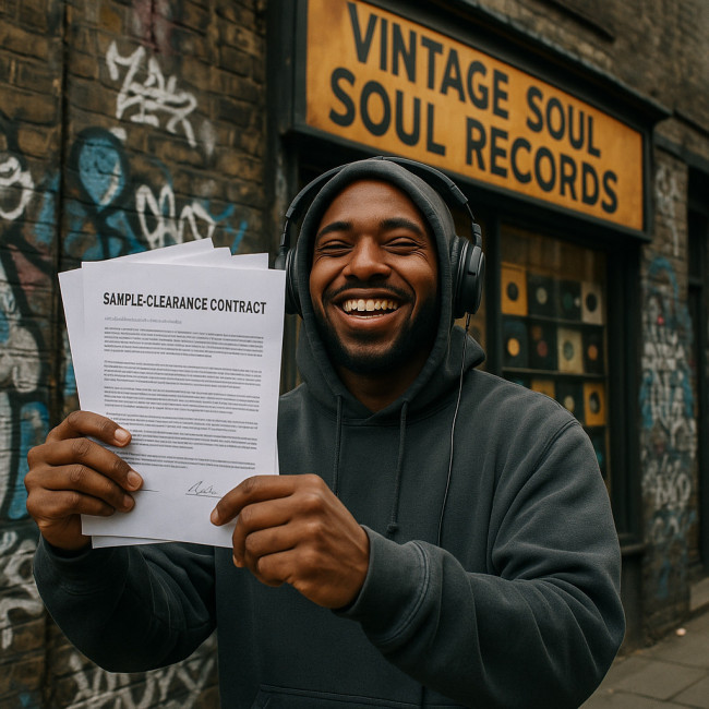 London rapper holding signed clearance contracts