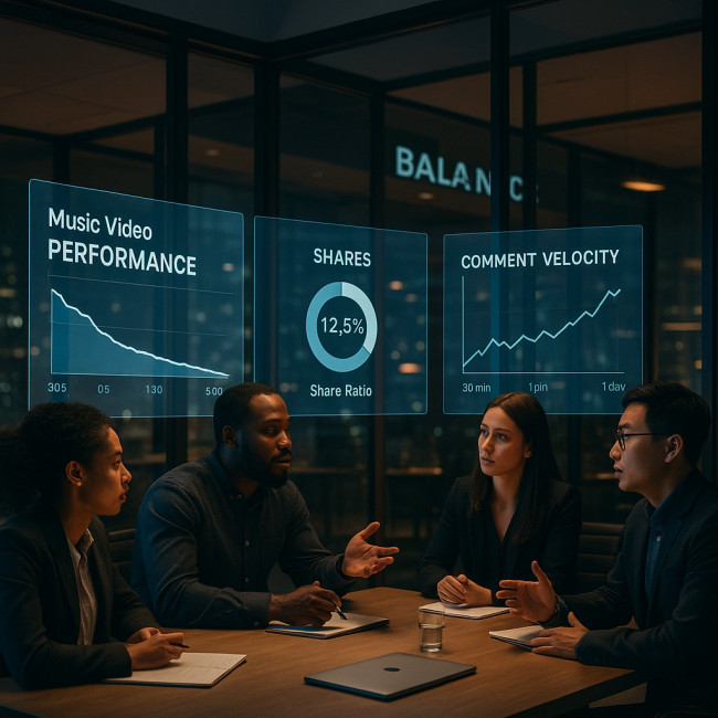 A&R analysing videographer analytics dashboards