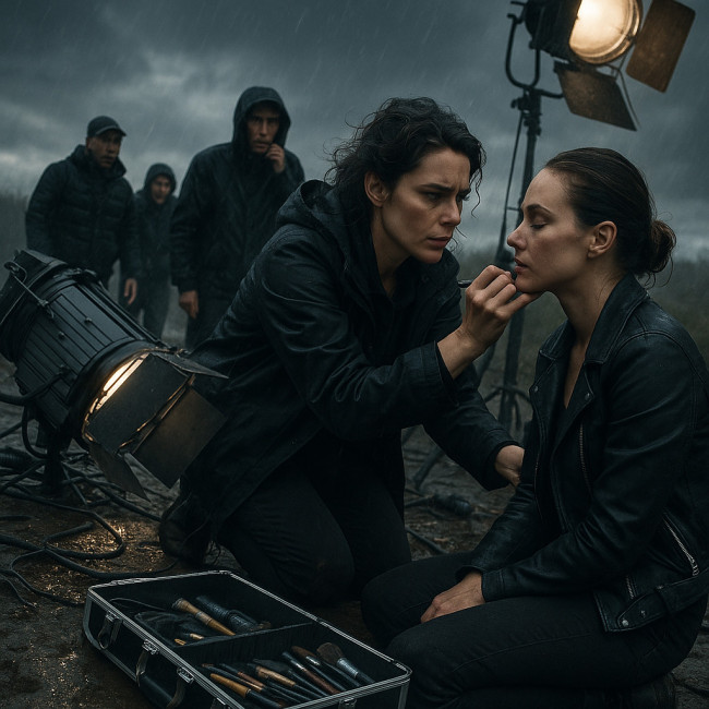 Makeup artist on chaotic high-risk film set