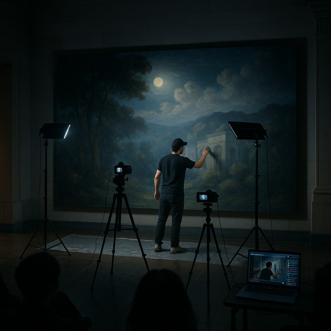 midnight mural live stream in museum