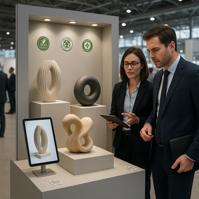 Mini showcase corner at design conference