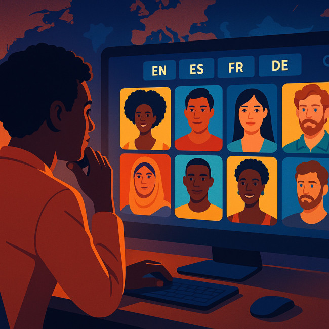 casting director using multilingual search filters