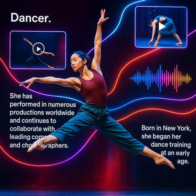 dance bio multimedia collage