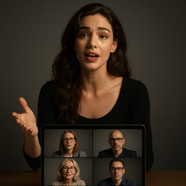 actress shows strong on-screen presence during virtual audition