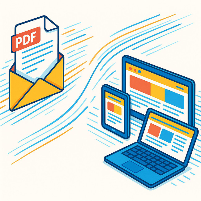 PDF and web portfolio icons side by side