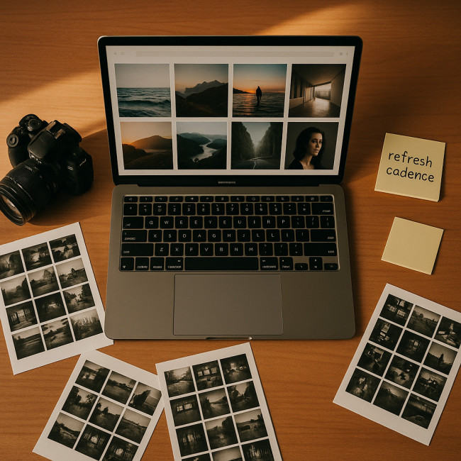 photographer workspace illustrating portfolio refresh