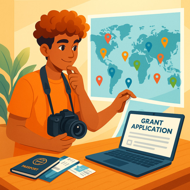 photographer planning a grant-funded study trip