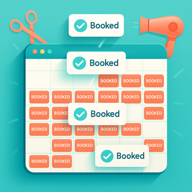 digital calendar filling up with bookings