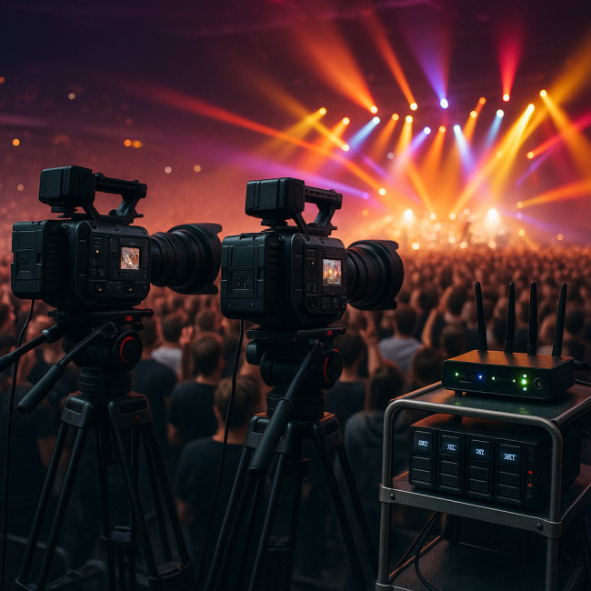 Redundant video rig at live concert