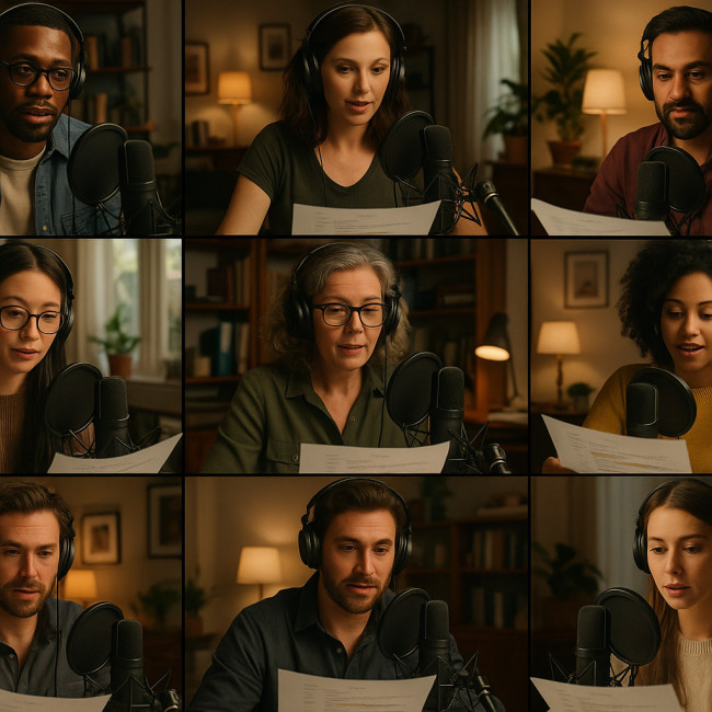 Actors in multiple countries conducting a virtual table read