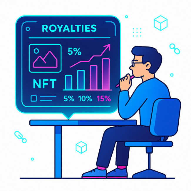Infographic of royalty percentage options