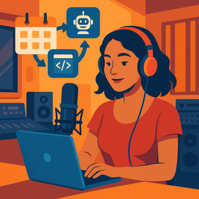 Singer using automation tools to update her portfolio