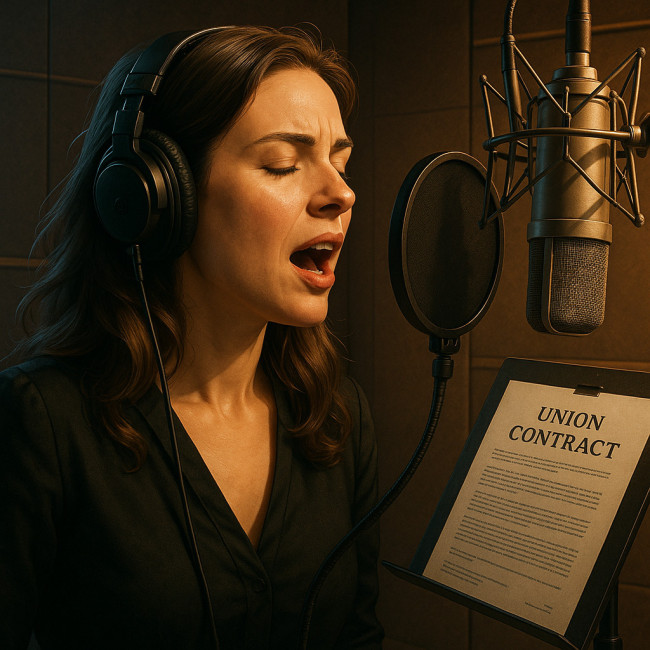 Singer recording soundtrack vocals under a SAG-AFTRA contract