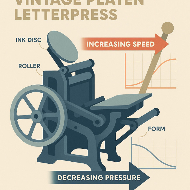 Illustration of speed versus pressure on a letterpress press