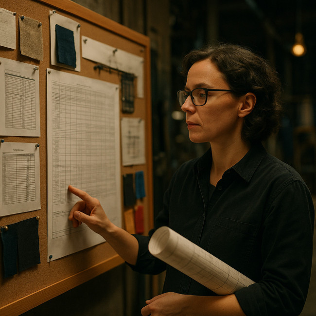 Stage scenographer reviews detailed production notes