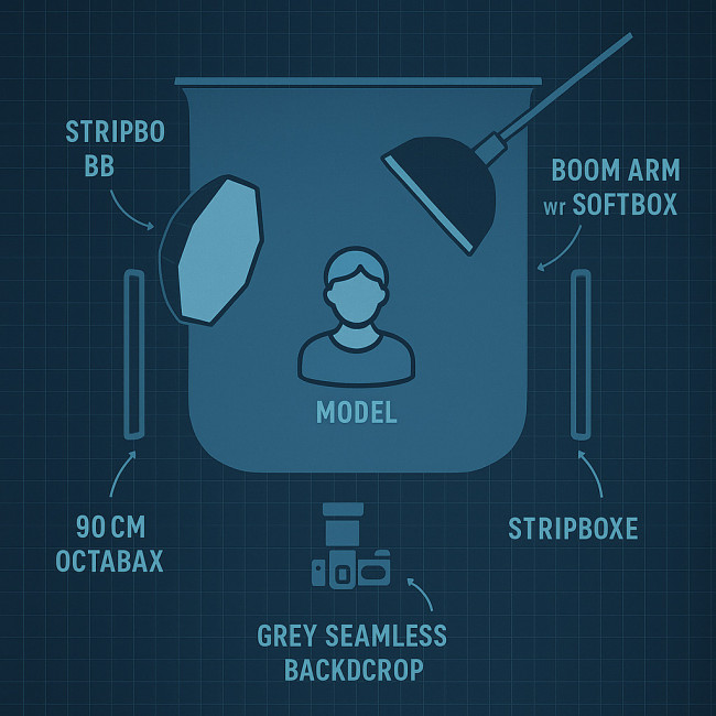 diagram of versatile studio lighting