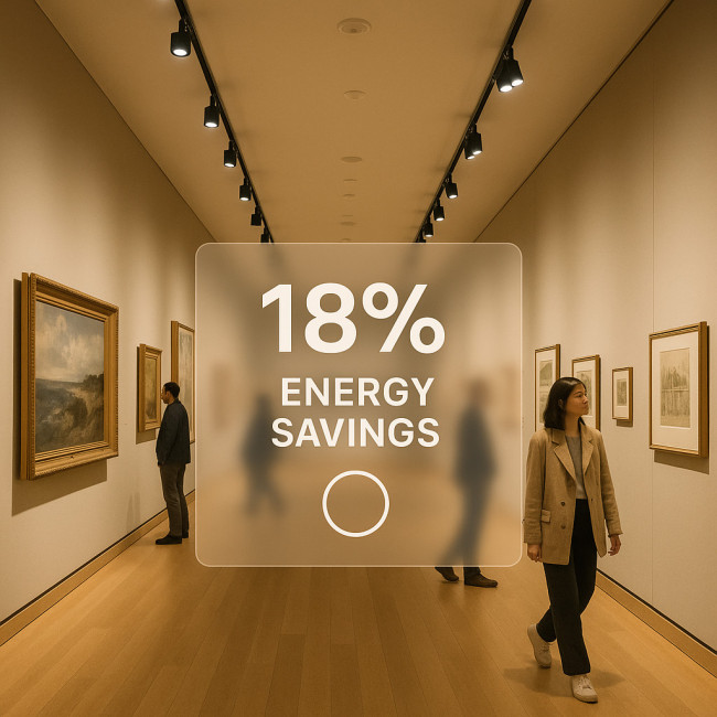 Sustainable museum with energy-saving overlay