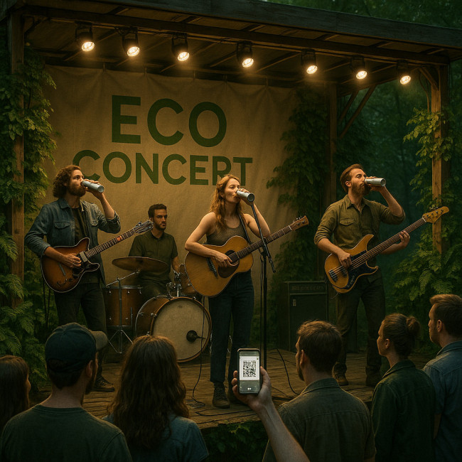 eco-friendly debut concert scene