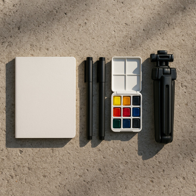 Compact toolkit for an urban sketch crawl