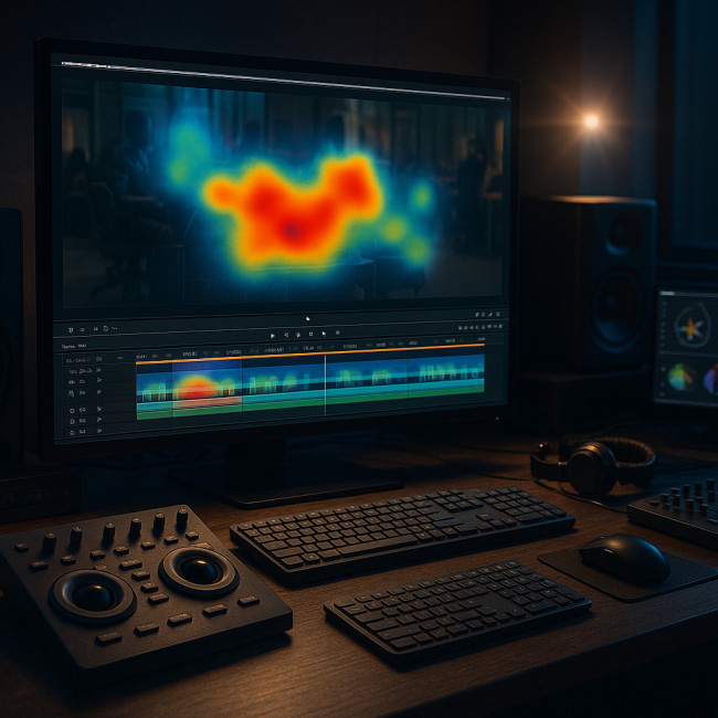 3D viewer heatmap overlay on video timeline