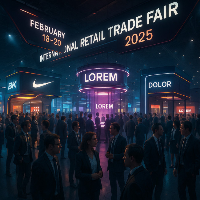 visual representation of 2025 retail trade fair booth